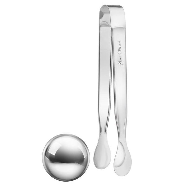Final Touch Silver Stainless Steel Chilling Ball Set FTA7022